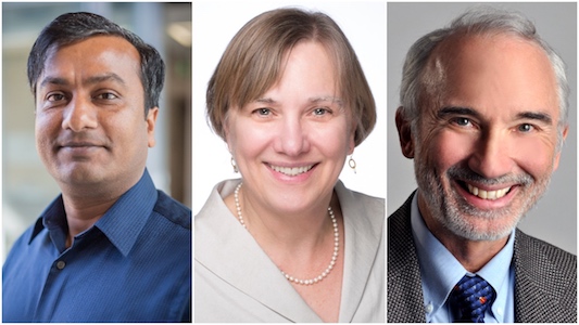 Headshot portraits of Safeeq, Conklin and Bales.